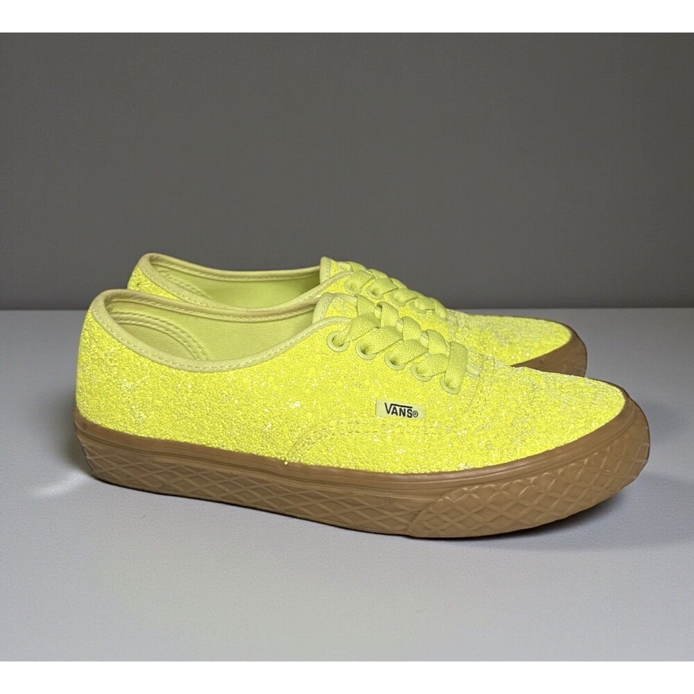 Vans Ice Cream Glitter Yellow Neon Low Top Shoes Women’s Size 8
